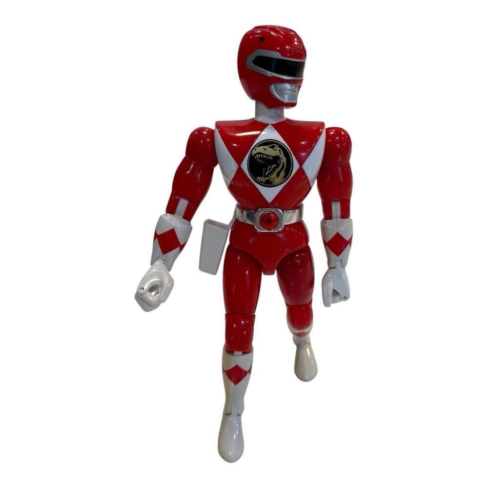 VTG 1994 Red Mighty Morphin' Power Ranger Kicking 8” Action Figure Bandai - Picture 3 of 9